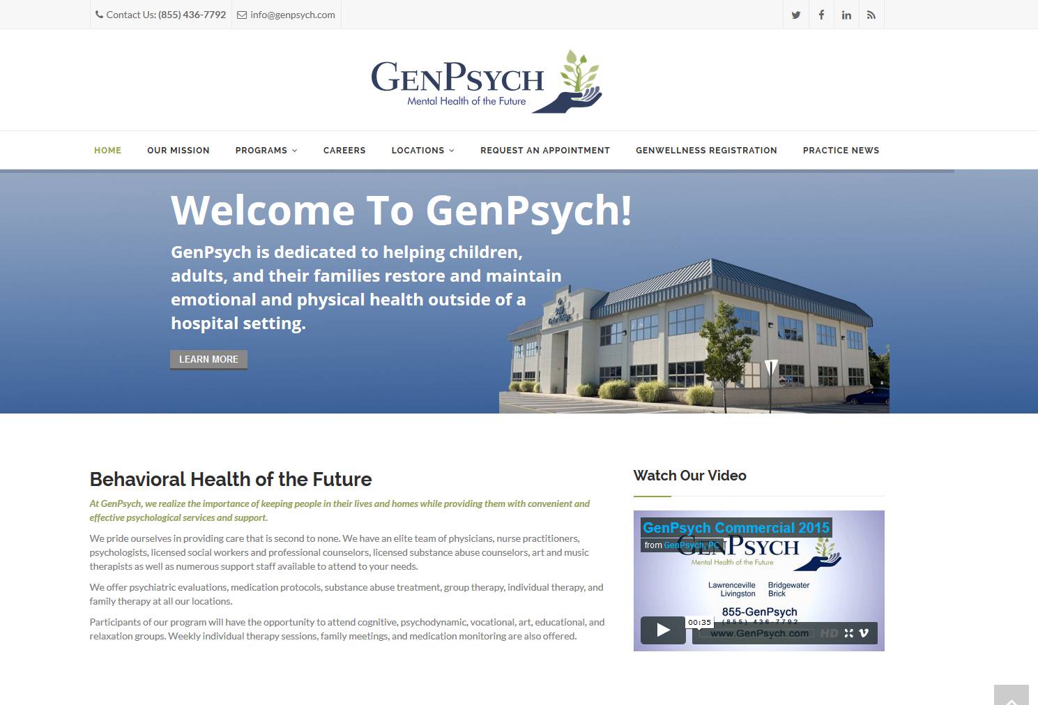 GenPsych, PC Website by NB Technologies