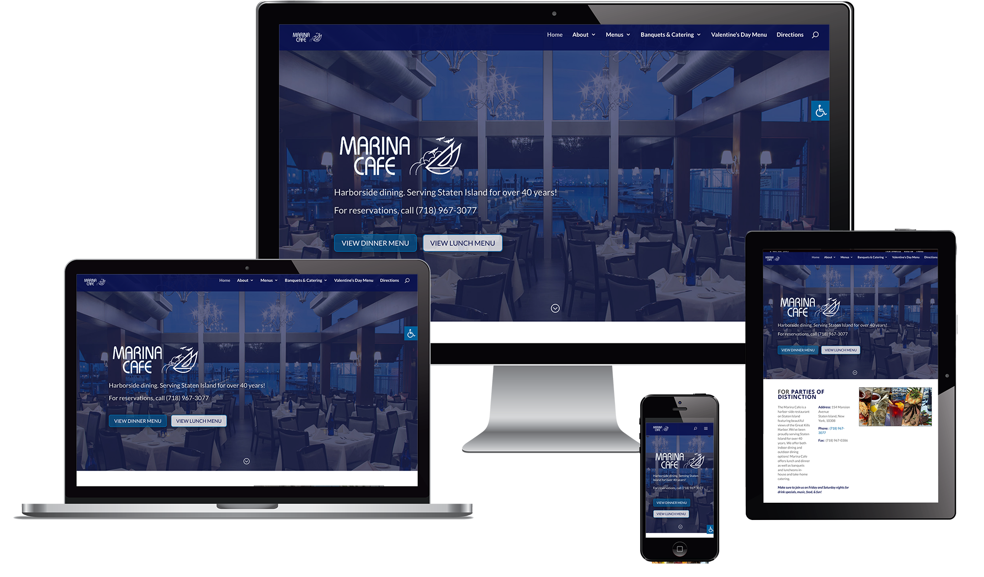 Marina Cafe Website Redesign by NB Technologies