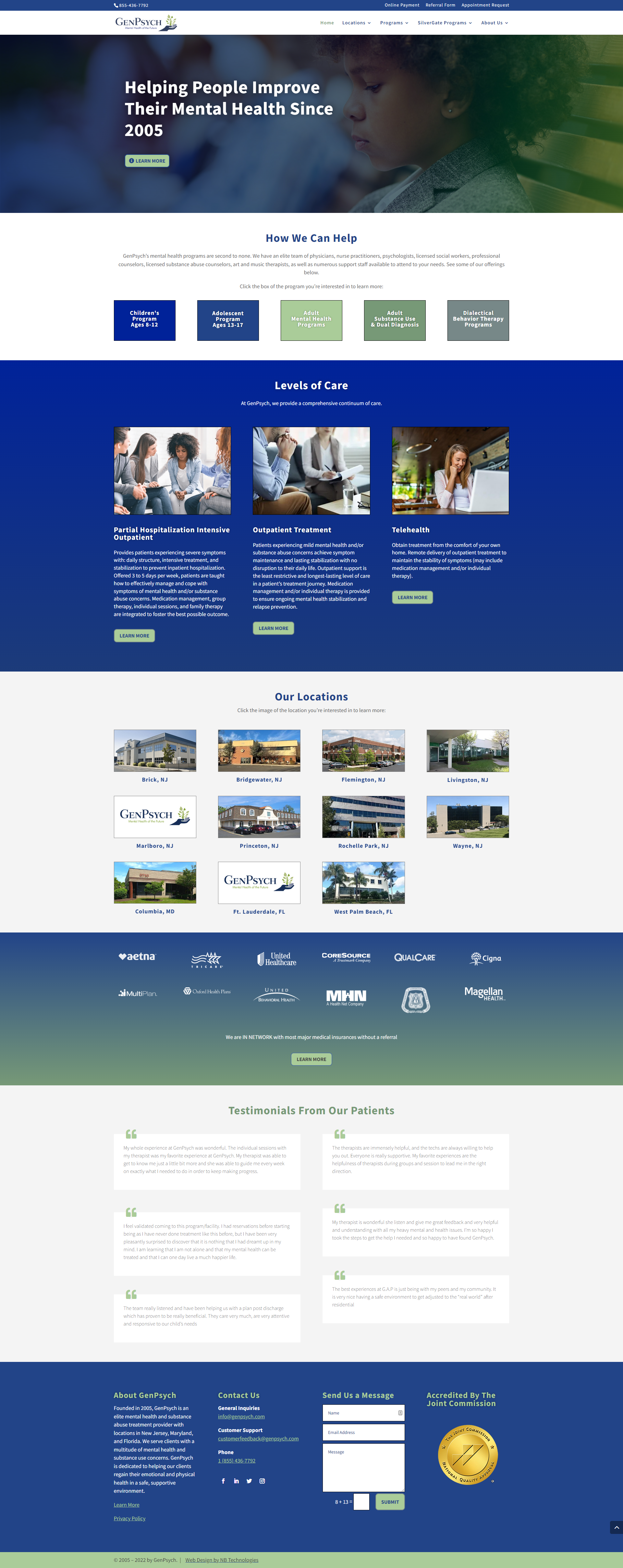 GenPsych Homepage 2022 by NB Technologies